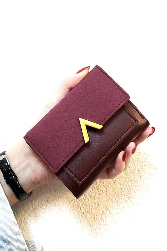 Leather Compact Trifold Wallet